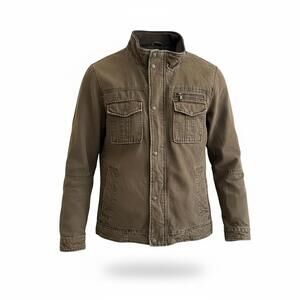 G.H. Bass Olive Utility Field Jacket Mens L Gorpcore Military Workwear Heritage